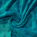 Tissu minky coeurs, 330 gr/m2, largeur 160 cm, turquoise