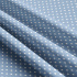 Tissu coton au métre couleur bleu pois blanche 4 mm
