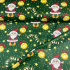 Tissus en coton de Noël au mètre, 160 cm motif Noël verte