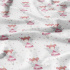 Coton lure motif petite fille sur blanc 90 cm