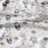 Tissu en coton motif éléphants et gouvernail sur blanc 690