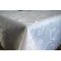 Nappe déperlante Vintage, 140x220 cm, couleur blanche,  anti tache