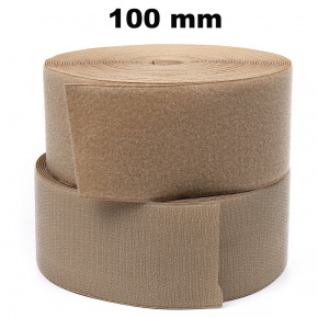 Auto-agrippant à coudre piece crochet et boucle biege 100 mm 25m Auto-agrippant à coudre piece crochet et boucle biege 100 mm 25m