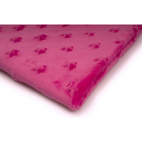 Tissu minky étoile, 320 g/m², largeur 160 cm, fuchsia Tissu minky étoile, 320 g/m², largeur 160 cm, fuchsia