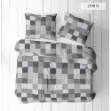 Linge de lit en flanelle avec fermeture, couleur Gris, 140x200 cm