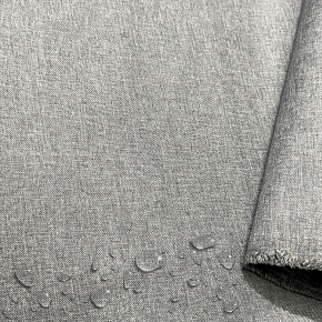 Tissu imperméable imitation lin, 220 g/m², 160 cm, Gris Clair