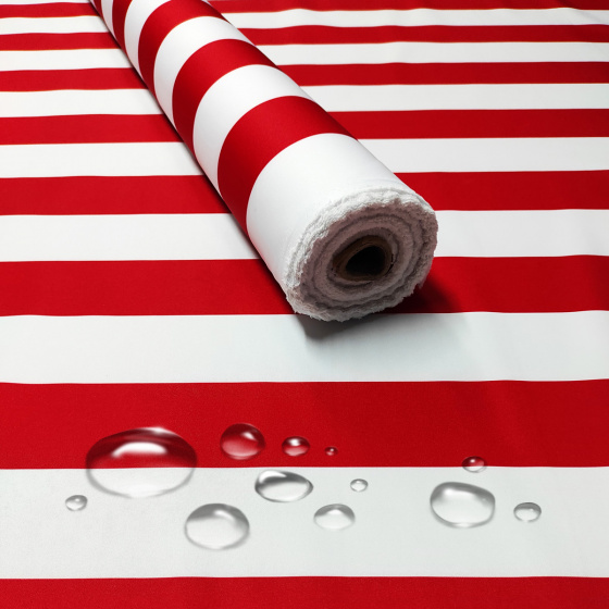Vodu odpuzující látka barva PROUŽKY ČERVENÉ