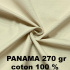 Tissu coton prélavé Panama, 270 g/m², largeur 150 cm, Naturel (écru)