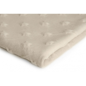 Tissu minky étoile, 320 g/m², largeur 160 cm, ecru Tissu minky étoile, 320 g/m², largeur 160 cm, ecru