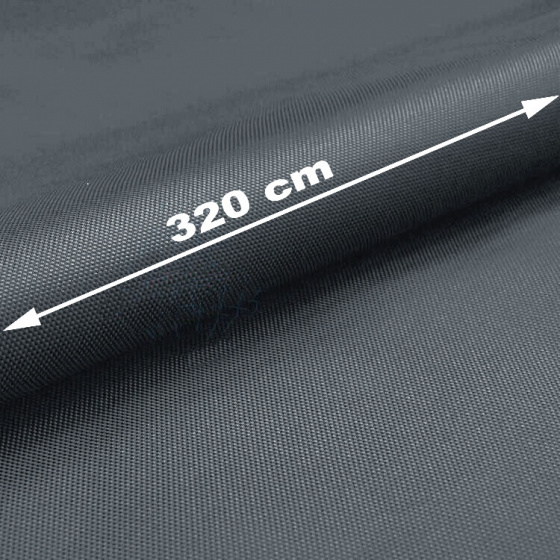 Tissu Oxford Téflon déperlant, 165 g/m², largeur 320 cm, couleur Graphite