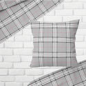 Linge de lit en flanelle avec fermeture, couleur Gris, 140x200 cm
