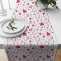 Tissu coton au métre couleur blanche valentin rose 467