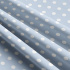 Tissu coton au métre couleur bleu pois blanche 22 mm 
