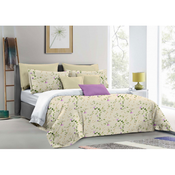 Linge de lit en flanelle avec fermeture, couleur Jaune, 140x200 cm