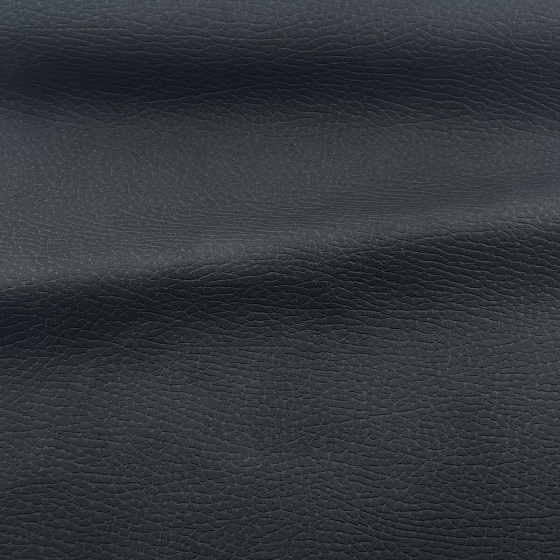 Eco-leather Largo Black, upholstery fabric on a backing, coarse, by the meter