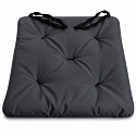 Coussin d'assise de jardin Oxford graphite, 40 × 40 cm
