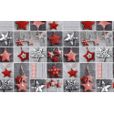Tissus en coton de Noël au mètre, 160 cm motif Noël 48 jaune