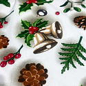Tissus en coton de Noël au mètre, 160 cm motif Noël blanche