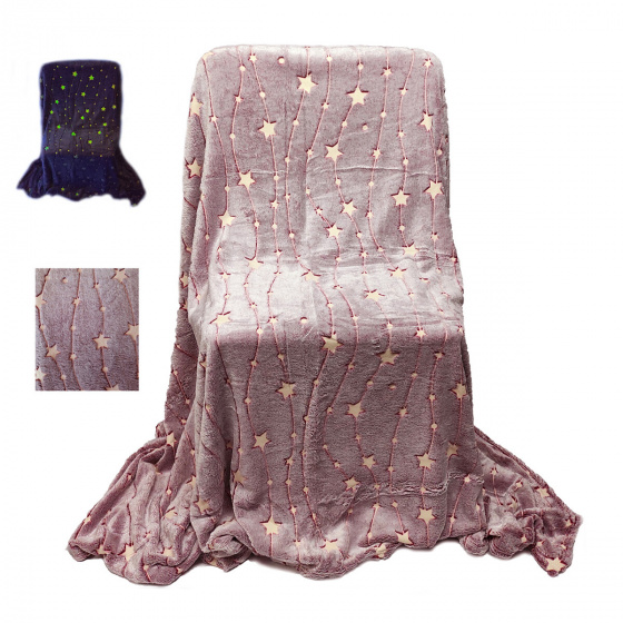 Deka svíticí Nebe barva bordová 150 x 200 cm