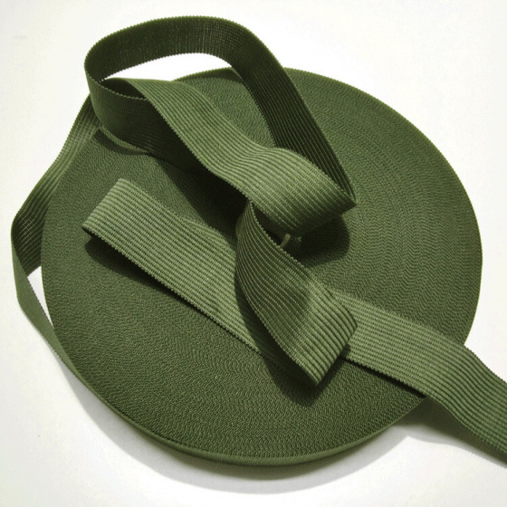 Bande ourlet polyester 25 mm  couleur khaki