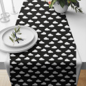 Tissu en coton uni au mètre, 125 g/m², largeur 160 cm, blanc noir