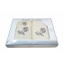 Serviette de toilette à broder en coton, éponge (3 pièces) Crème
