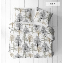 Tissu en coton au mètre, 125 g/m², largeur 160 cm, imprimé à fleurs sur fond blanc