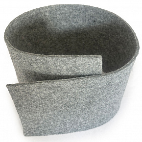 Feutrine technique 4 mm, 600 g/m², largeur 100 cm, gris