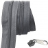 Fermeture à glissière en spirale graphite  8 mm au métre