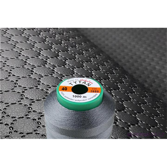 Šicí nitě TYTAN 40 1000 m  tm. šedé barva 2680 