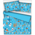 Tissu coton au métre imprimé Requin turquoise