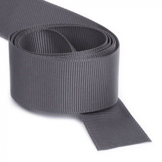 Ruban très solide souple en polyester, couleur Graphite, 30 mm emballage 50 m