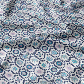 Tissu coton au métre imprimé Oriental bleu 2