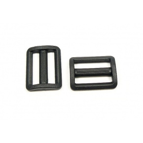 Boucles de réglage en plastique 20 mm noir