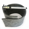 Feutrine technique 7 mm, 750 g/m², largeur 160 cm, gris