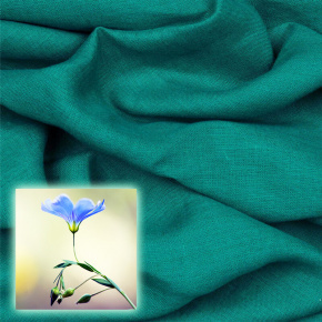 Tissus en lin Oskar, 265 g/m², largeur 150 cm, turquoise 