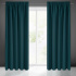 Rideau occultant galon fronceur couleur petrol 135X270 cm