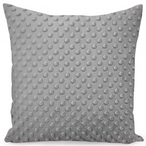 Housse de coussin micropeluche 40X40 cm, Gris