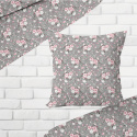 Linge de lit en coton avec fermeture, couleur Gris, 140x200 cm