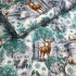 Tissus en coton de Noël au mètre, 160 cm motif Nature Vert