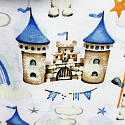 Children's cotton fabric by the meter Fairy Tale on white