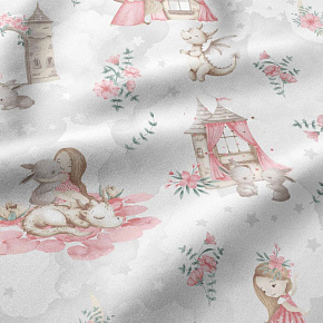 Tissu coton au métre imprimé, couleur blanche, 160 cm Tissu coton au métre imprimé, couleur blanche, 160 cm