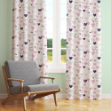 Tissu coton au métre couleur blanche coeurs rose 
