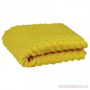 Tissu minky dot, 380 g/m², largeur 160 cm, moutarde Tissu minky dot, 380 g/m², largeur 160 cm, moutarde