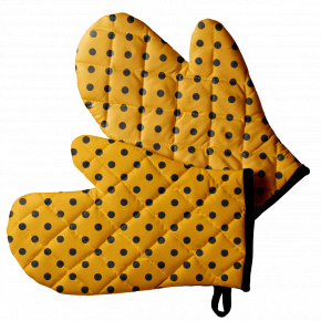SUn ensemble de gants de cuisine, Pois Jaune SUn ensemble de gants de cuisine, Pois Jaune