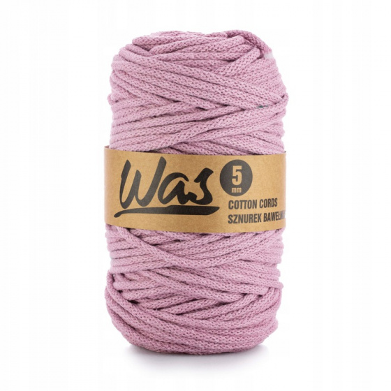Cordons tressé coton 5 mm, 100 m, couleur rose ancienne 100