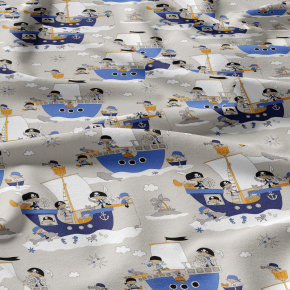 Tissu coton au métre imprimé Capitaine