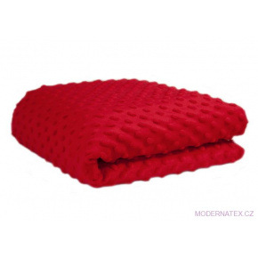 Tissu minky dot, 380 g/m², largeur 160 cm, rouge Tissu minky dot, 380 g/m², largeur 160 cm, rouge