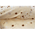 Linge de lit en crêpe avec fermeture éclair, couleur Beige, 140x200 cm 