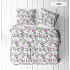 Tissu en coton au mètre, 125 g/m², largeur 160 cm, imprimé à fleurs sur fond blanc